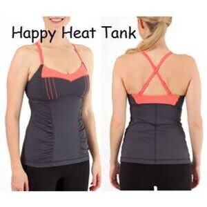 Lululemon Happy Heat Tank -  Coal / Persimmon